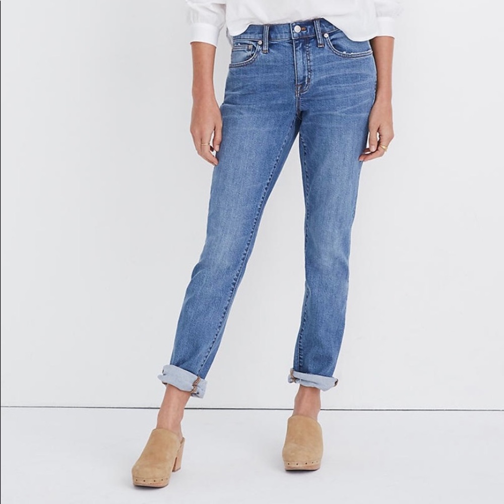 Madewell slim boyfriend in willowbrush wash